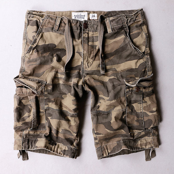 AKARMY Outdoor Casual Cotton Men's Cargo Shorts