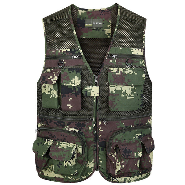 AKARMY Outdoor Camo Multi-pocket Men's Functional Vest