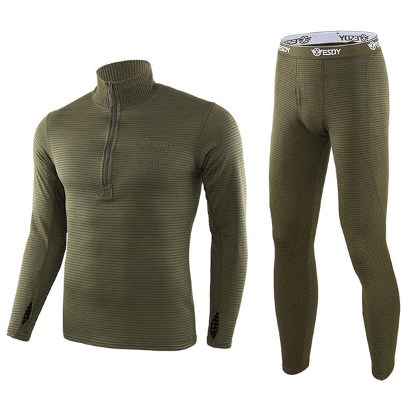 AKARMY New Sports Sweat-absorbent Men's Thermal Underwear Suit