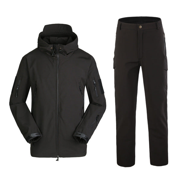 AKARMY Fleece Soft Shell Jackets and Pants Tactical Suits Big Pocket
