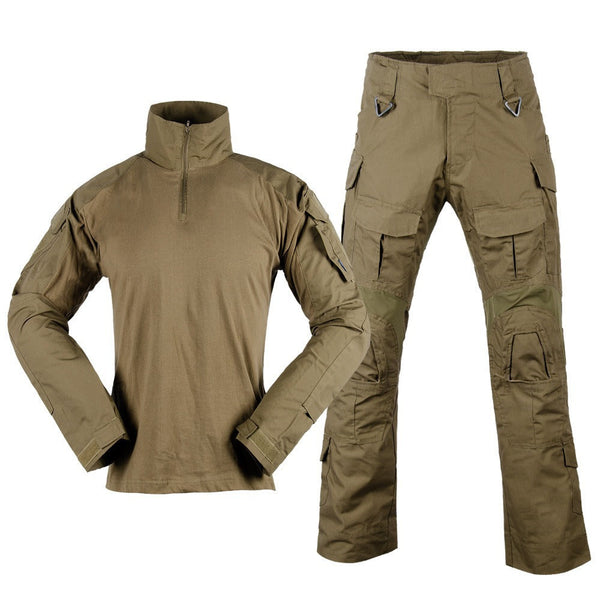 AKARMY Khaki G3 Frog Suit Tactical Suit Long Sleeve Training Uniform