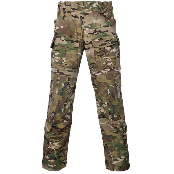 AKARMY Waterproof Camo Tactical Big Pocket Pants for Combat Training