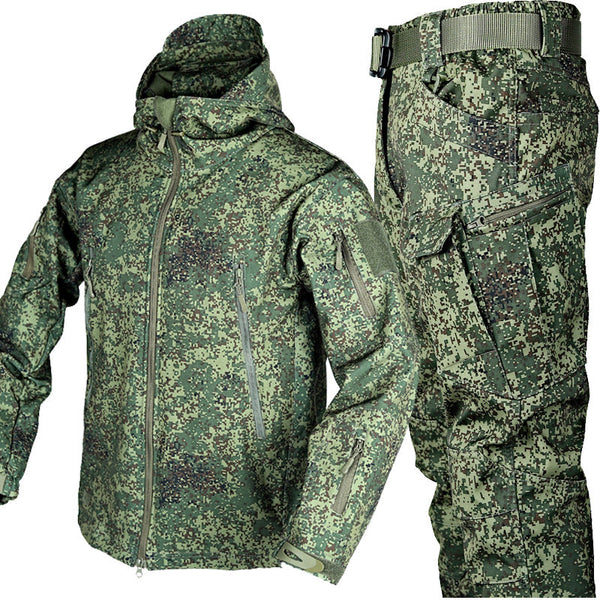 AKARMY Camo Mens Outdoor Forces Jacket Soft Shell Tactical Suits