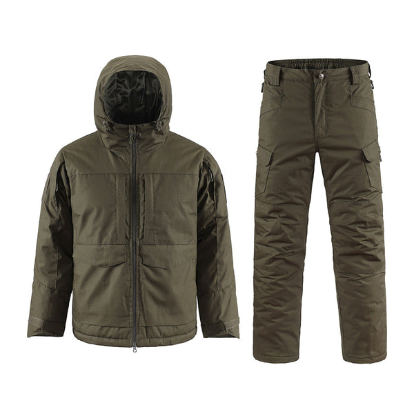 AKARMY Thickened thermal cotton jacket and pants suit, tactical army style suit