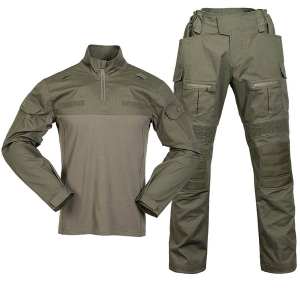 AKARMY Stretchy Breathable Military Style Shirt Pant Suits Tactical Training Sets
