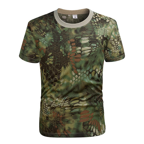 AKARMY Camo Round Neck Short-sleeved Quick-drying Men's T-shirt