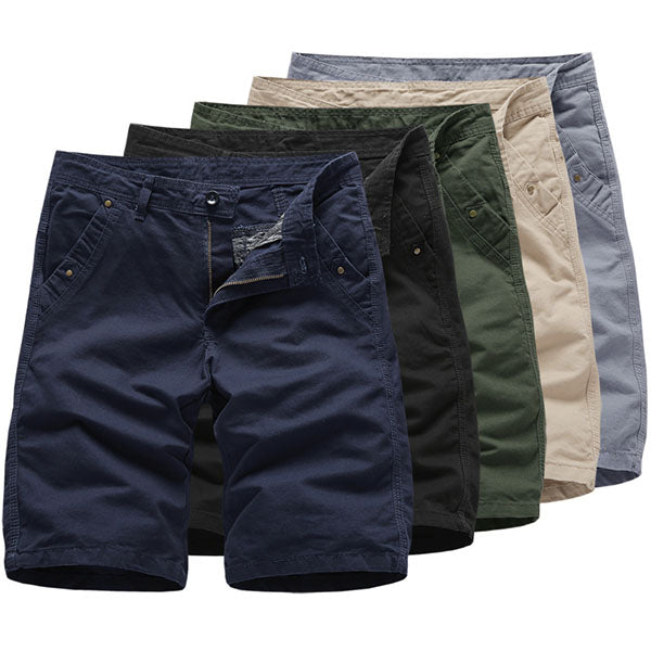 AKARMY Fashion Solid Color Cotton Men's Shorts