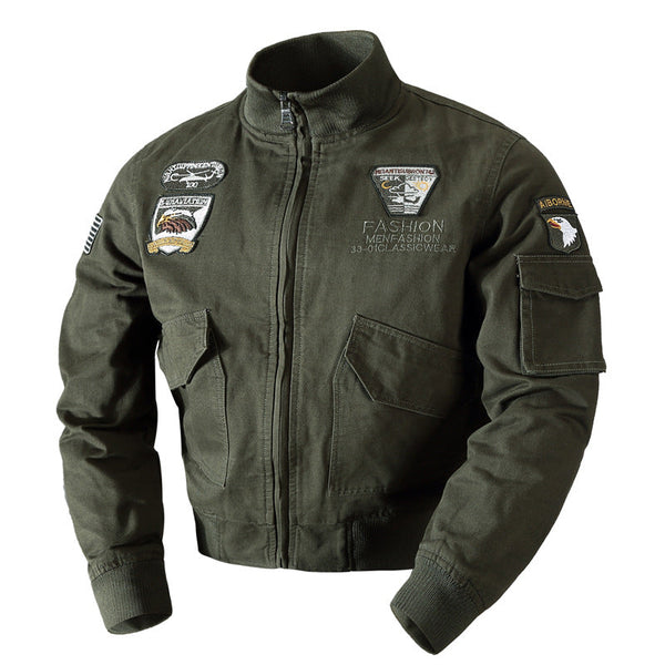 AKARMY Fashion Lapel Flight Men's Jacket