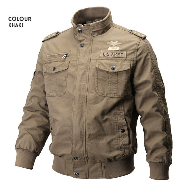 AKARMY Plus Size Flight Jacket For Men