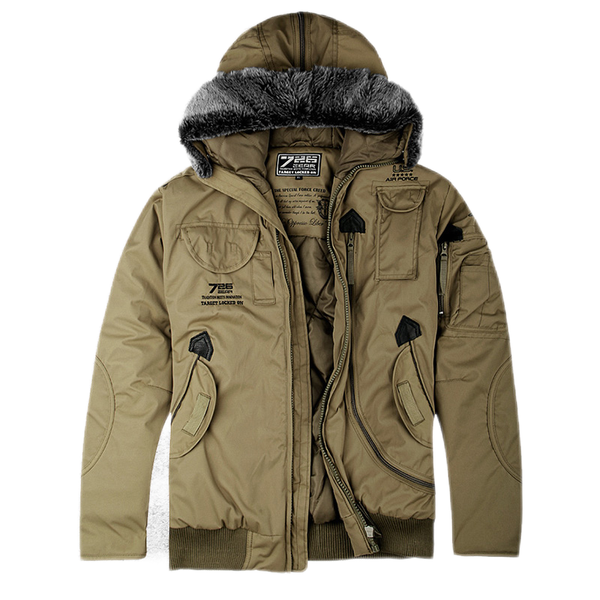 AKARMY Hooded Flight Thicken Warm Men's Jacket