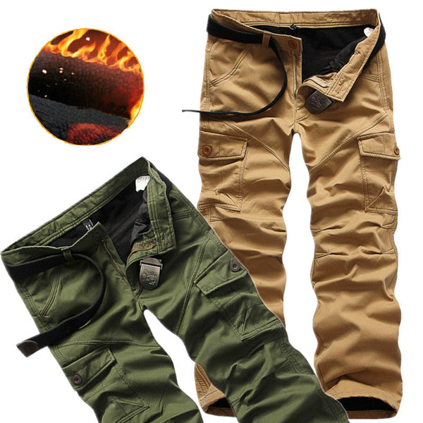 AKARMY Winter Double Layer Thick Baggy Cotton Outdoor Men's Pants
