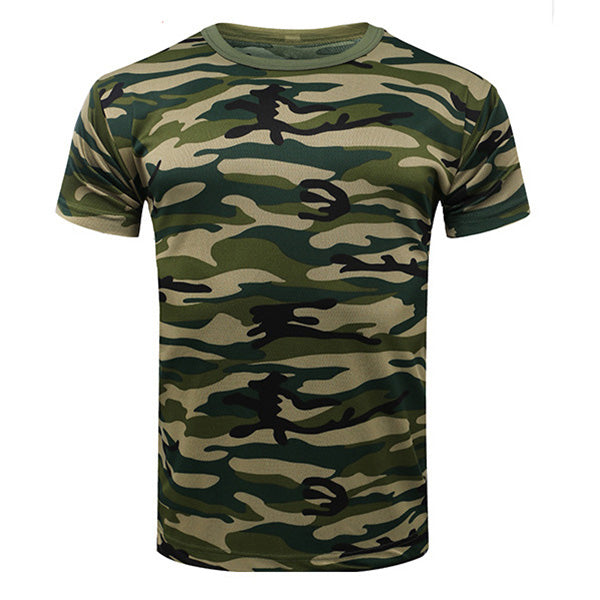 AKARMY Camouflage Short Sleeve Round Neck Breathable Men's T-shirt