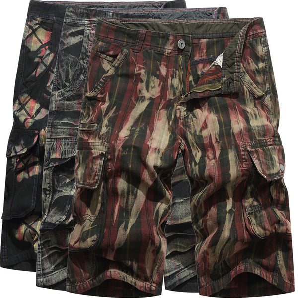 AKARMY Casual Fashion Camo Multi-pocket Men's Shorts