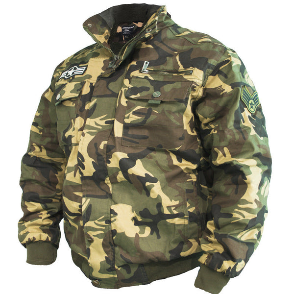 AKARMY Cool Casual Cotton Camo Thick Men's Jacket