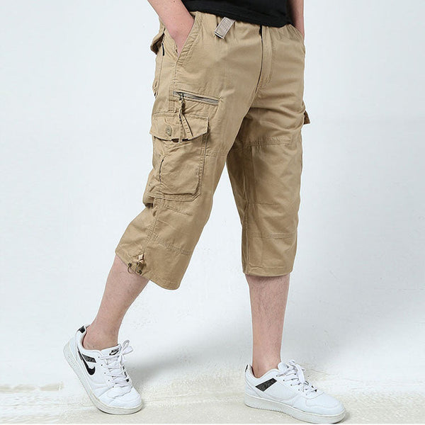 AKARMY Casual Cotton Outdoor Multi Pockets Shorts