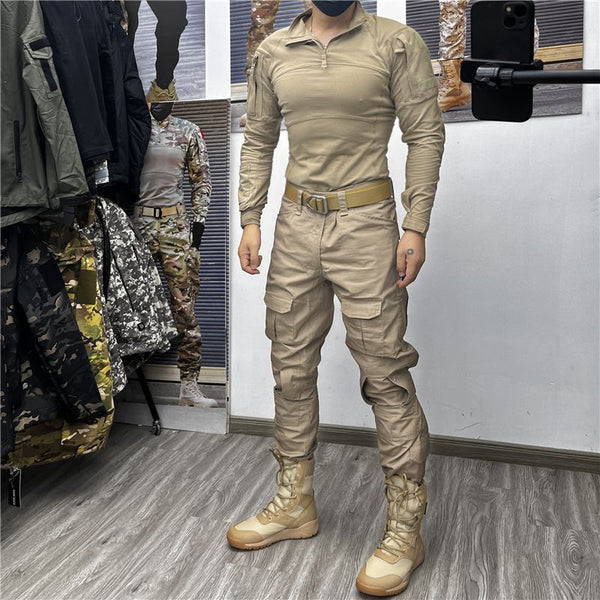 AKARMY Men's Tactical Suits Outdoor Camouflage Shirt Pants Uniform