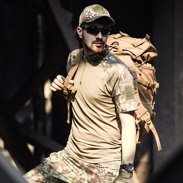AKARMY Python Camo Frog Style Short-sleeve Men's Shirt