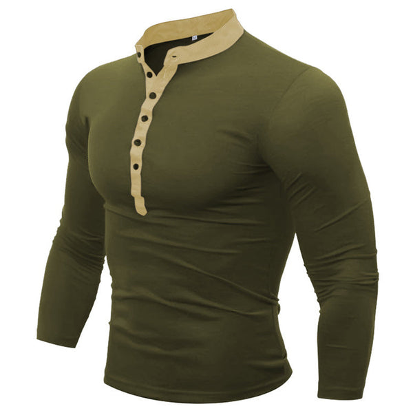 AKARMY Fashion V-neck Slim Men's Bottoming T-shirt
