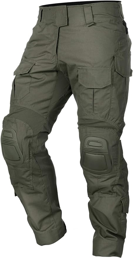 AKARMY Pants G3 Multi-camo Pants with Knee Pads Men Tactical Trousers Multiple Pocket Hook-and-Loop Adjuster