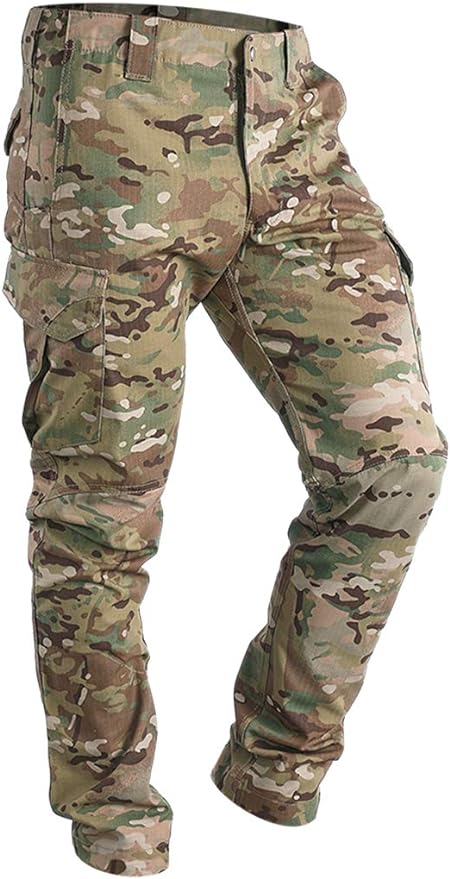 AKARMY Tactical Pants Multi-camo Combat Pants for Airsoft Military Hunting Paintball Outdoor Sports Slim Fit Style