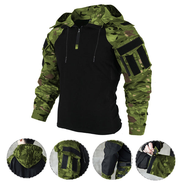 AKARMY Outdoor Combat Hooded Long Sleeve Men's T-shirt