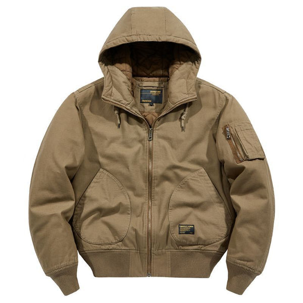 AKARMY Vintage Deck Casual Thickened Hooded Men's Jacket