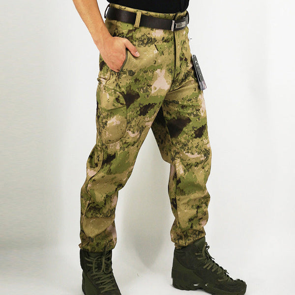 AKARMY Outdoor Wear-resistant Soft Shell Plus Velvet Men Pants
