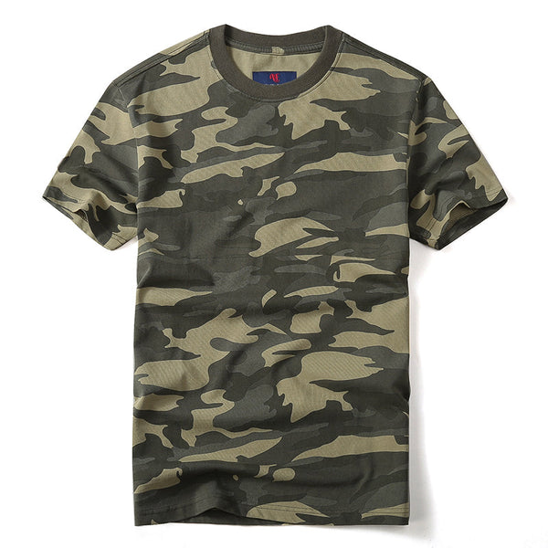 AKARMY Summer Loose Camo Breathable Sweat-absorbent Men's T-shirt