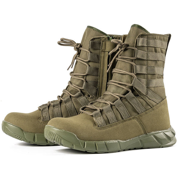 AKARMY Hiking Desert Solid Color Portable Men Ankle Boots