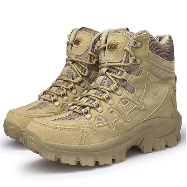 AKARMY Side Zipper Design Hook&Loop High Top  Boots