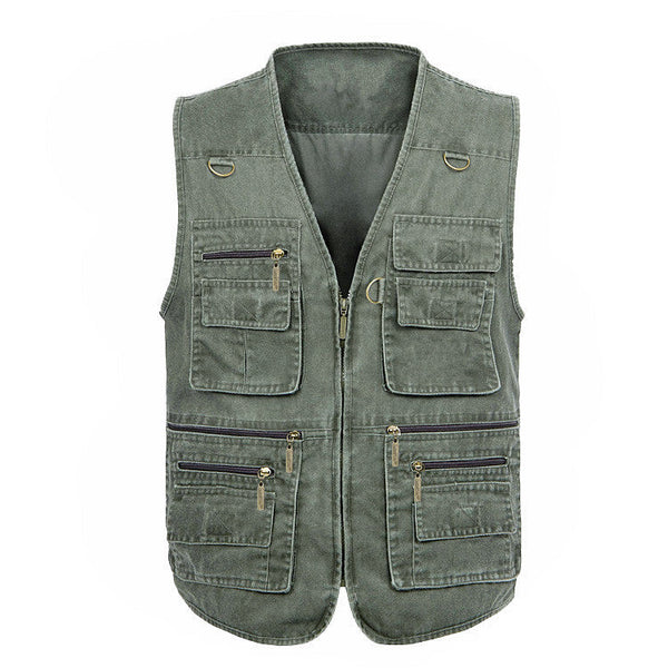 AKARMY Outdoor Cotton Comfortable Plus Size Men's Vest