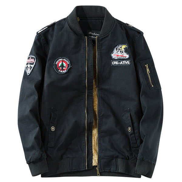 AKARMY Casual Cotton Thick Flight Men's Jacket