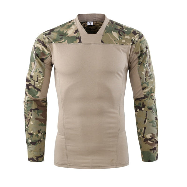 AKARMY Cotton V-Neck Elastic Wear-Resistant Men's T-shirt