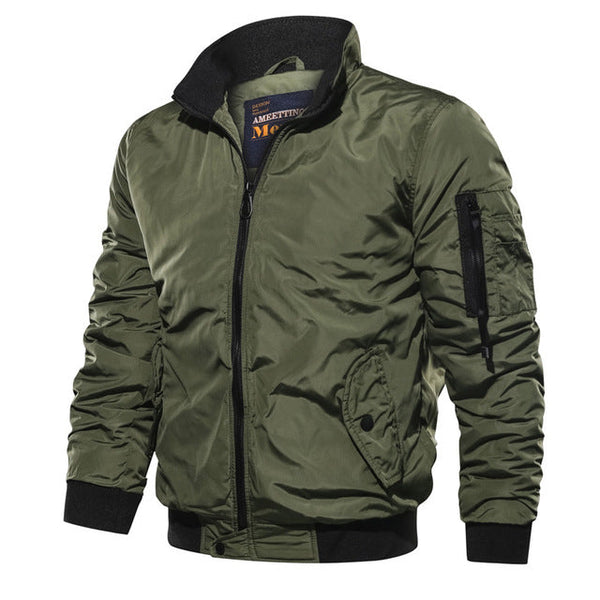 AKARMY Casual Solid Color Flying Men's Jacket