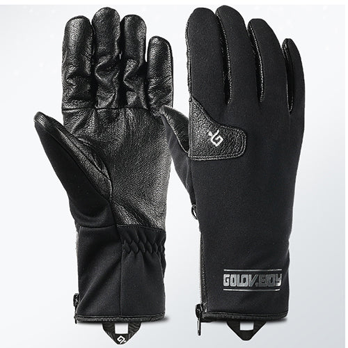 AKARMY Premium Goat Leather Fleece Warm Gloves