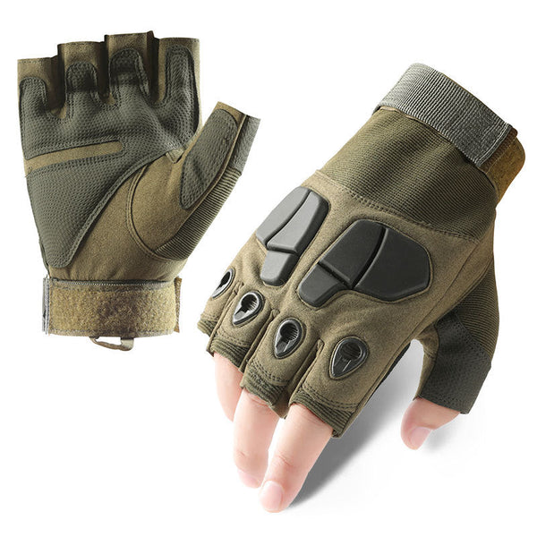 AKARMY Soft Shell Protection Wear-resistant Anti Slip Half Finger Tactical Gloves