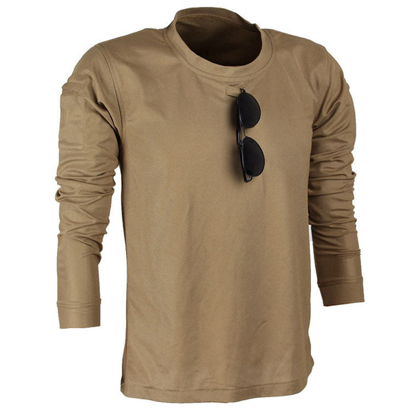AKARMY Outdoor Loose Elasticity Sweat Long-sleeved Men T-shirt