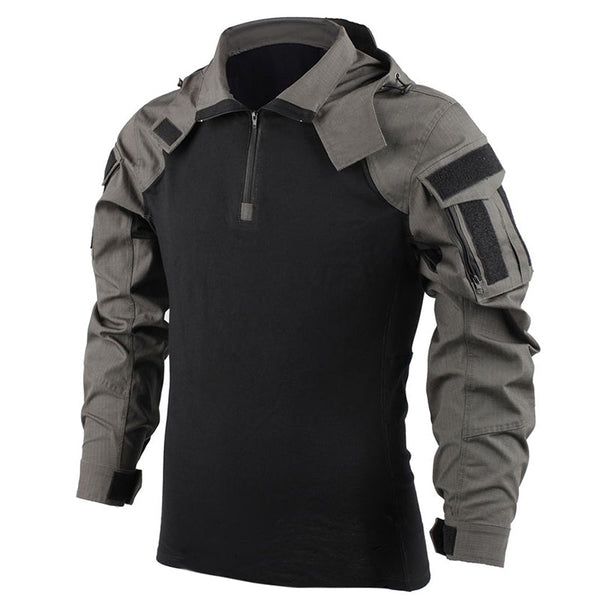 AKARMY Outdoor Cool Hooded Long Sleeve Men's T-shirt