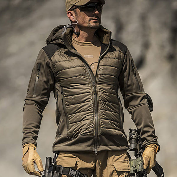 AKARMY Multifunctional Jacket Tactical Waterproof Men's Winter Fleece Coat