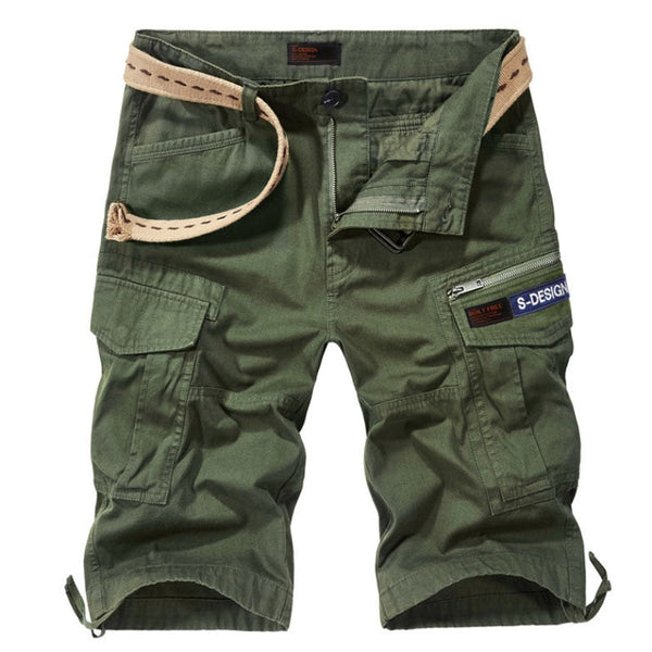 AKARMY Summer Loose Casual Outdoor Multi-bag Tooling Cotton Men's Shorts
