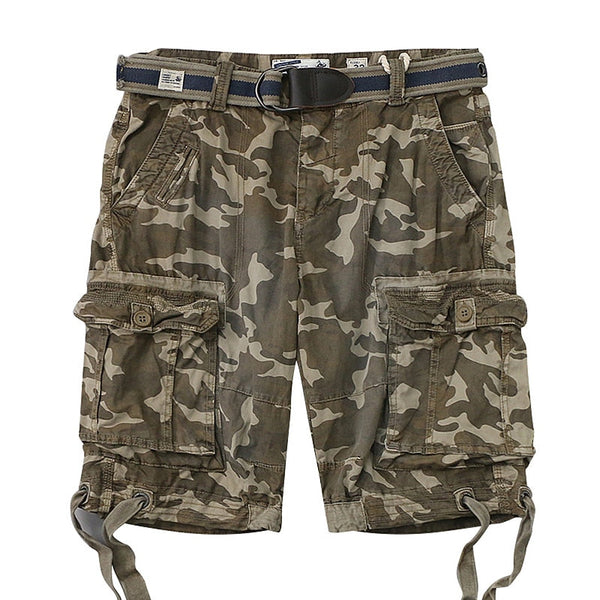 AKARMY Multi-pocket Casual Outdoor Cropped Men's Beach Shorts