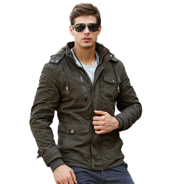 Casual Keep Warm Men's Flight Thickness Overcoat