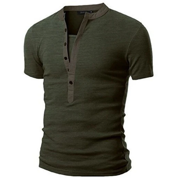 AKARMY Fashion Urban Slim Layerd-Look Short Sleeve Men's T-shirt