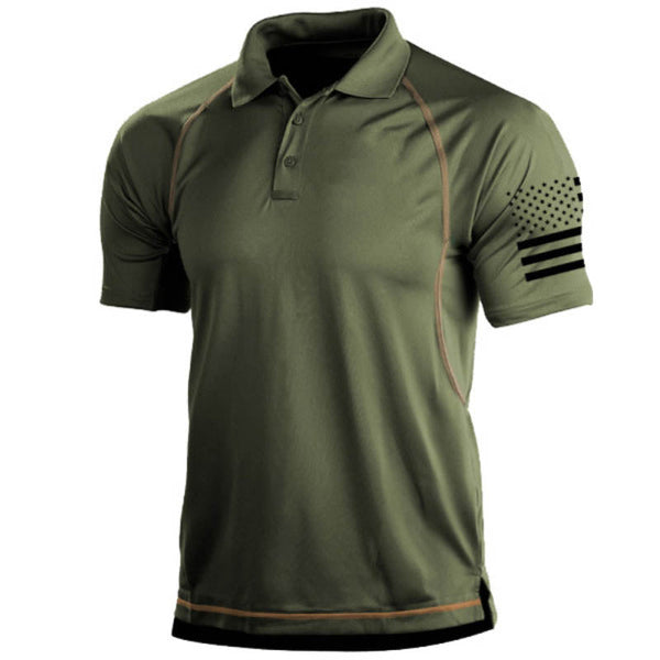 AKARMY Men's Summer Outdoor Activities Sports Polo Collar Bottoming Sweatshirts