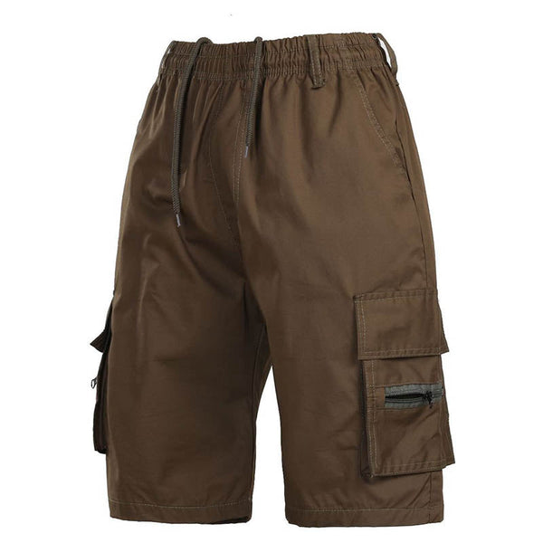 AKARMY Plus Size Men's Cargo Shorts, Multi-pocket Multi-zipper Camouflage Shorts