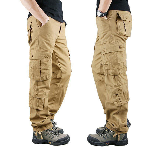 AKARMY Outdoor Loose Wear-resistant Straight Multi-pocket Men's Pants