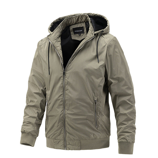 AKARMY Removable Hooded Casual Men's Jacket