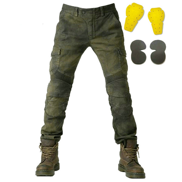 AKARMY Motorcycle Riding Men's Pants with Knee Pads
