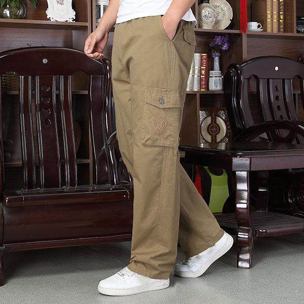 AKARMY Casual Cotton Washed Loose Men's Pants