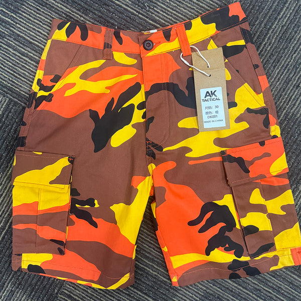 AK TACTICAL Men's Camo Cargo Shorts with 6 Pockets Casual Military Work Outdoor Wear